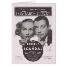 Fools For Scandal 1938 Movie Ad Greeting Card