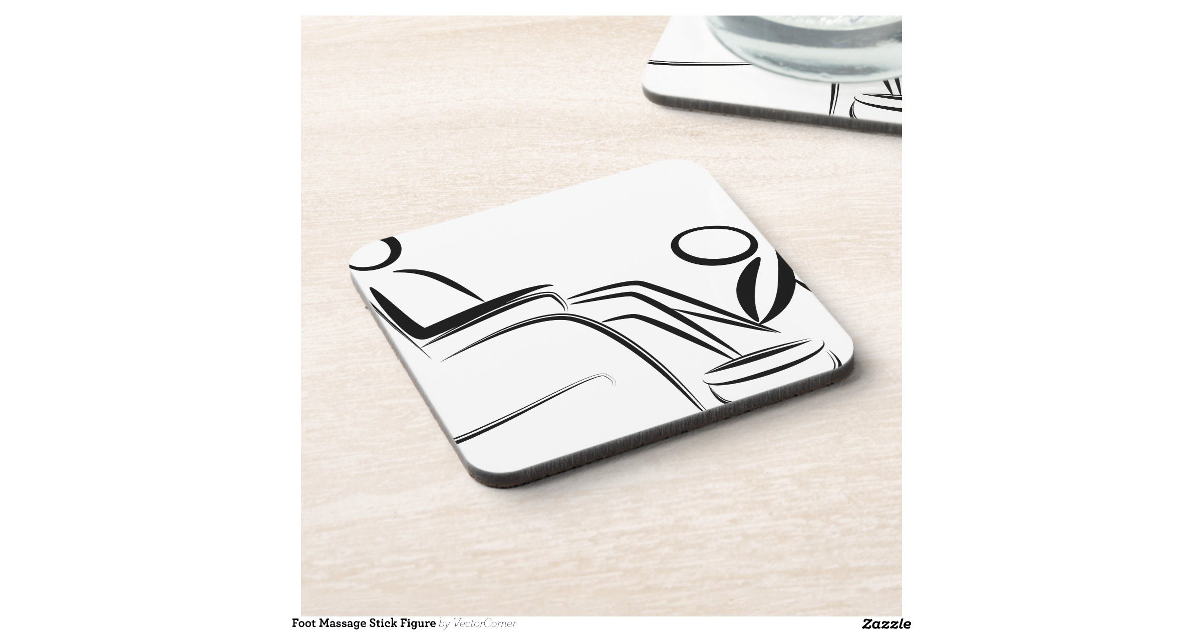 Foot Massage Stick Figure Coasters Zazzle