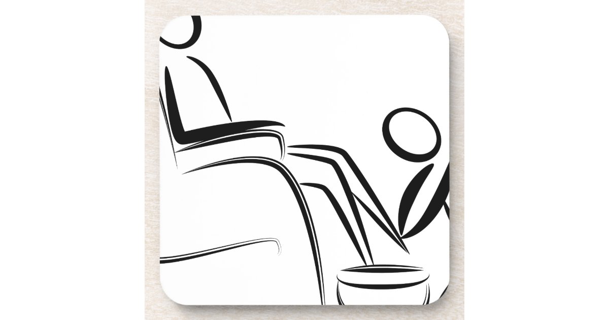 Foot Massage Stick Figure Coasters Zazzle
