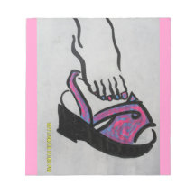 foot sandal notepad