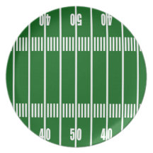Football 50 Yard Line Plate