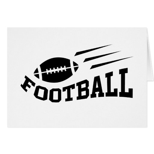 Football black print card