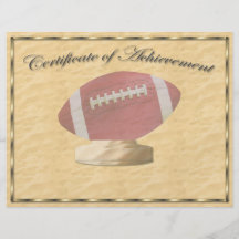 Football Certificate of Achievement Personalized Flyer