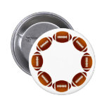 FOOTBALL CIRCLE DESIGN PINBACK BUTTON