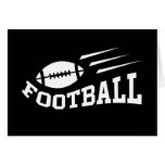 Football design with bouncing ball white on black cards