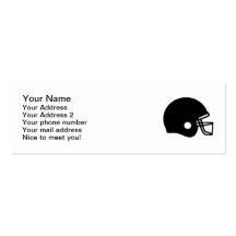 Football helmet business cards