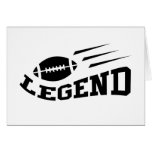 Football legend black print greeting card