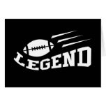 Football legend with bouncing ball - white print greeting card