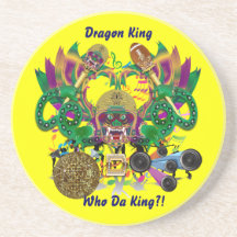 Football Mardi Gras Memorabilia View Notes Please Beverage Coaster