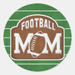 Football Mum Round Stickers