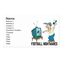 Football Nightmares Business Card Template