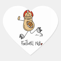 Football Nut T-shirts and Gifts Heart Sticker