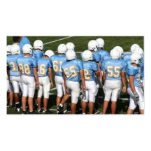 Football players business cards