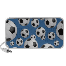 Football Soccer Balls Doodle iPod Speakers