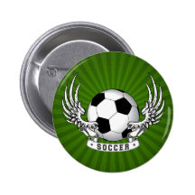 Football Soccer Wings Button