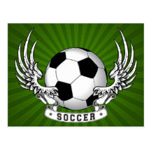 Football Soccer Wings Postcard