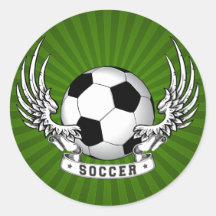 Football Soccer Wings Sticker