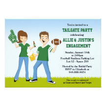 Football Tailgate Engagement Party Invitation