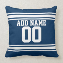 Football Team Jersey with Custom Name Number Pillow