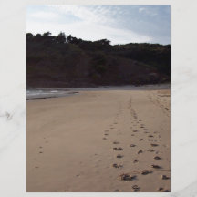 Footprints in beach sand custom flyer