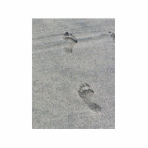 Footprints In Sand Photo Sculpture