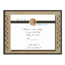 Footprints in the Sand RSVP Postcard