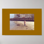 Footsteps in sand, Margate, Kent, England Posters