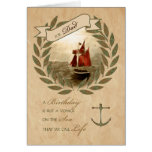 For Dad Happy Birthday Sailing Card