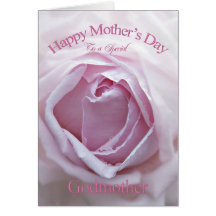 for Godmother a Mother's day card with a pink rose