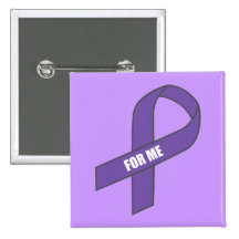 For Me (Purple Ribbon) Buttons