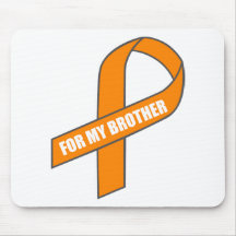 For My Brother (Orange Ribbon) Mousepads