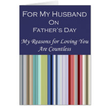 For My Husband on Father's Day Greeting Card