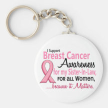 For My Sister-In-Law Breast Cancer Awareness Key Chains