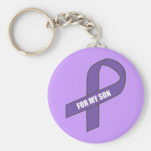 For My Son (Purple Ribbon) Key Chain