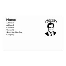 FOR ROMNEY 2012 BUSINESS CARD TEMPLATE
