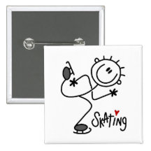 For the Love of Skating Tshirts and Gifts Pinback Buttons