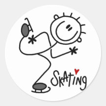 For the Love of Skating Tshirts and Gifts Round Sticker