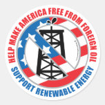 Foreign Oil Round Stickers