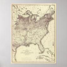 Foreign Population Proportion 1870 Posters