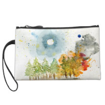 Forest Fire Wristlet Purses