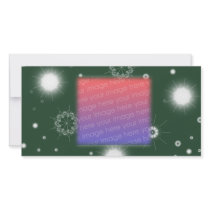 Forest Green snowflakes photocard