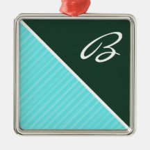 Forest Green & Turquoise Ornament