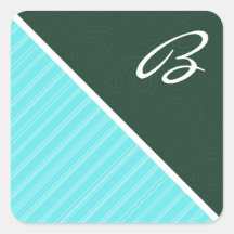 Forest Green & Turquoise Stickers