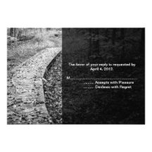 Forest Path Reply Cards Personalized Invitations