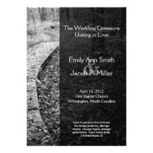 Forest Path Wedding Program Personalized Invitation
