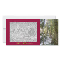 Forest Sun Rays in the Snow #54 Photo Greeting Card