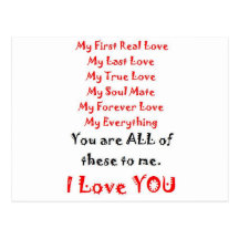 Forever Love Poem Postcard