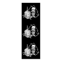 forever skeleton on hold tech support bookmark business card templates