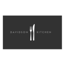 Fork & Knife Logo 2 for Chef, Foodie, Restaurant Business Card Templates