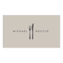 Fork & Knife Logo for Chef, Foodie, Restaurant Business Card Templates